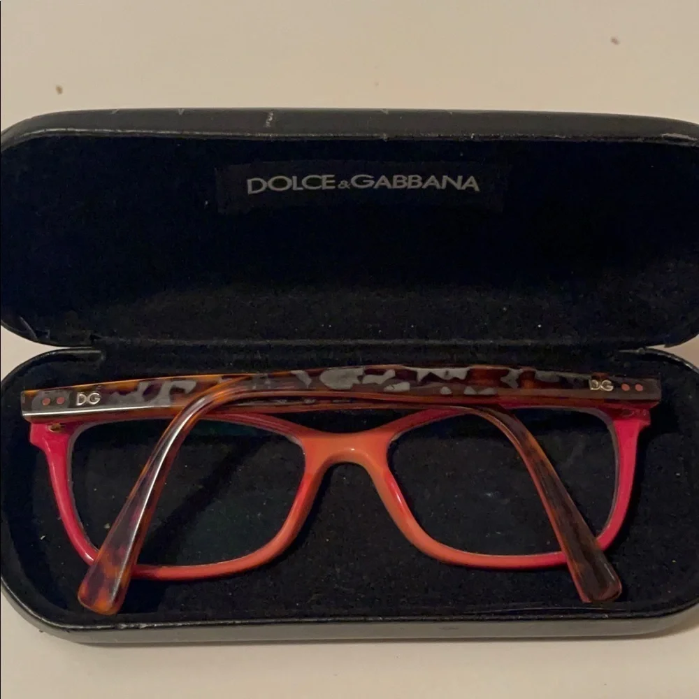 Doloc Gabbana beautiful eyeglasses red and brown